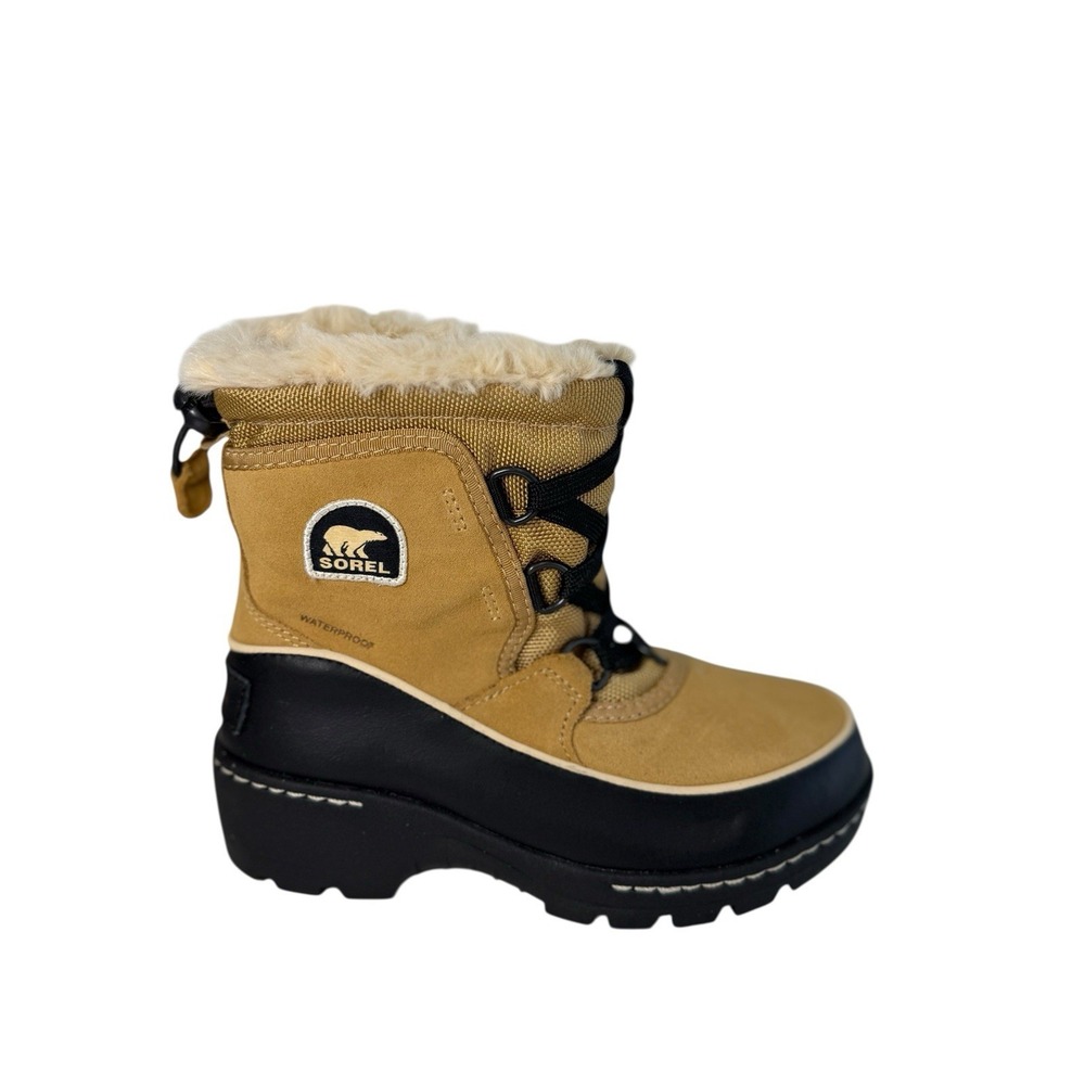 Sorel Youth Tivoli‎ III waterproof boot in a curry/black colorway Size 1Y No Box
